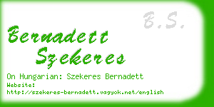 bernadett szekeres business card